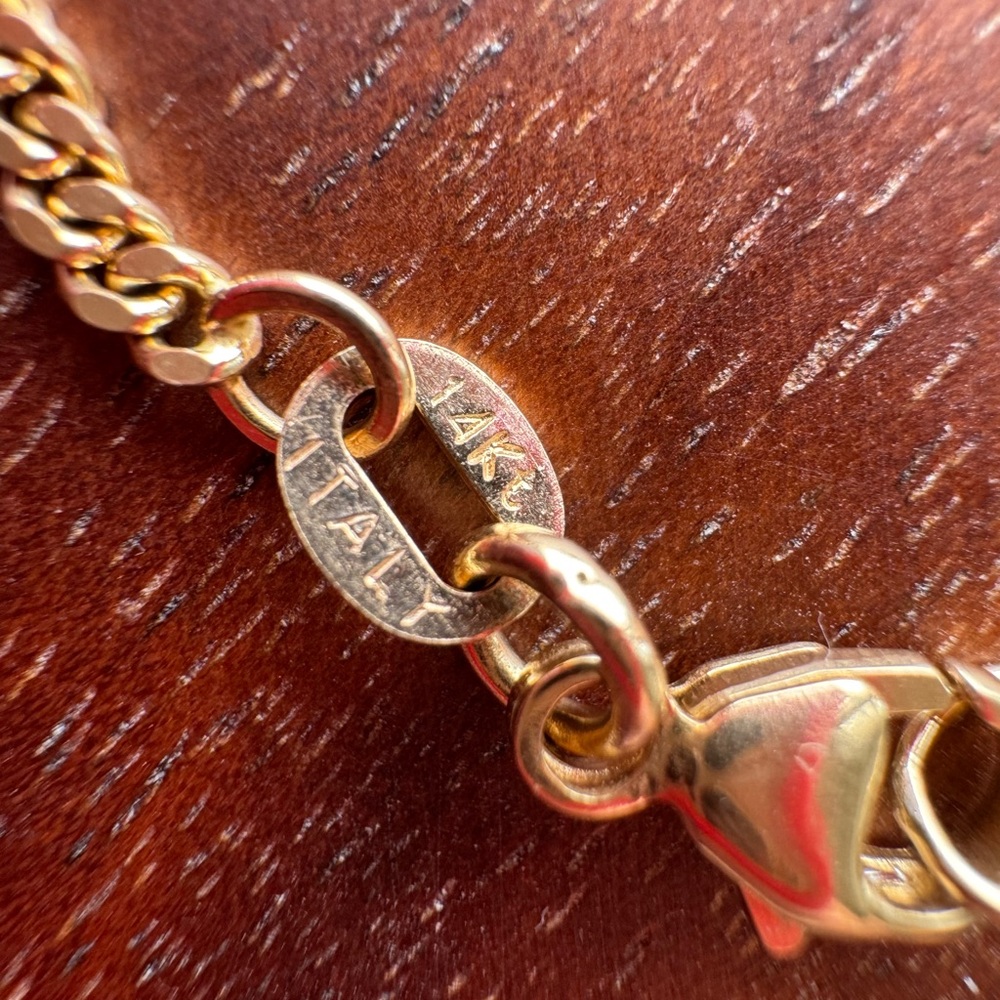 14k Gold Solid Opal Bracelet - Picture 9 of 16